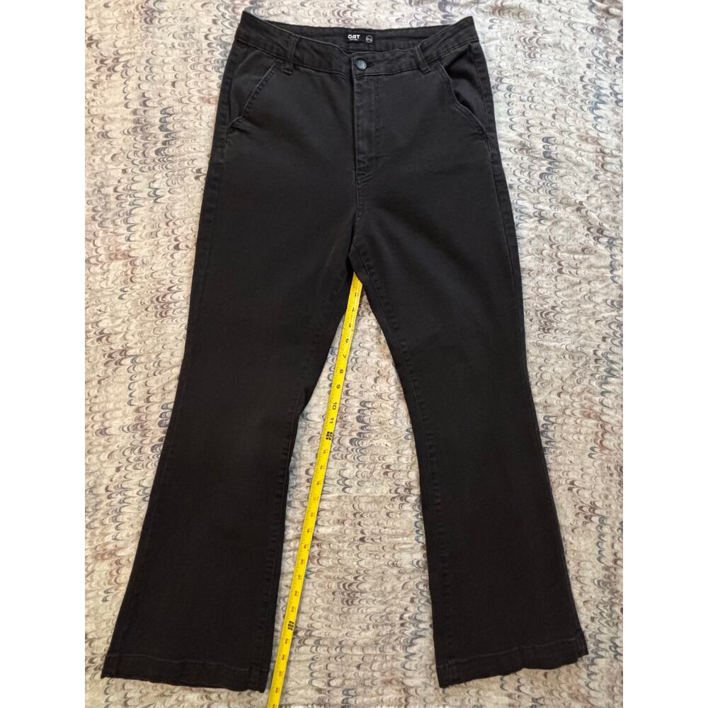 OAT NEW YORK 10/30 Modern Minimalist Academia Black Flare Pants